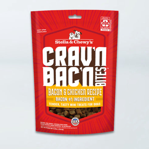 Stella & Chewy's Crav'N Bac'N Bacon Dog Treats - Chicken - 8.25oz Bag