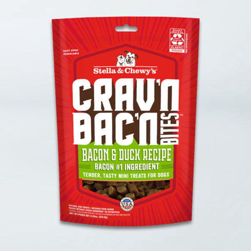 Stella & Chewy's Crav'N Bac'N Bacon Dog Treats - Duck - 8.25oz Bag