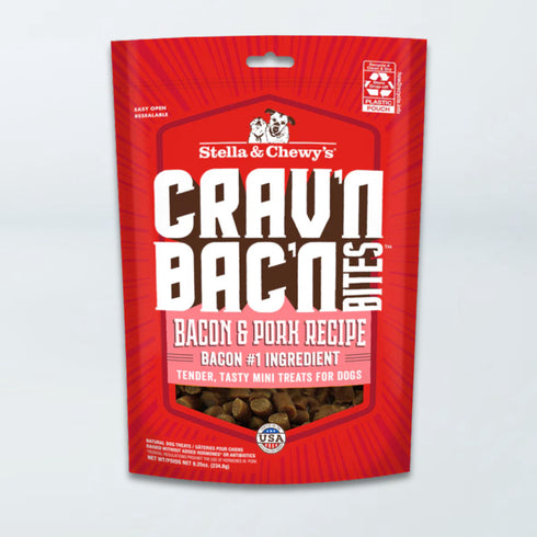 Stella & Chewy's Crav'N Bac'N Bacon Dog Treats - Pork - 8.25oz Bag