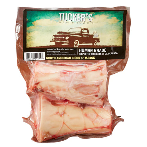 Tucker's Frozen Bones Dog Treats - Bison 4" - 2 Pack