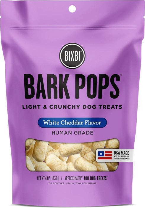 Bixbi Bark Pops Crunchy Dog Treats - White Cheddar - 4oz