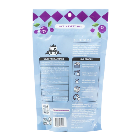 Lord Jameson Organic Dog Treats - Blue Bliss - 6oz Pouch