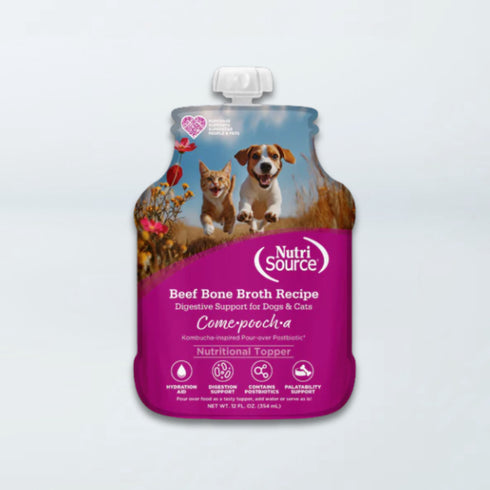 Nutrisource Come-Pooch-A Bone Broth for Dogs - Beef - 12oz Pour Pouch
