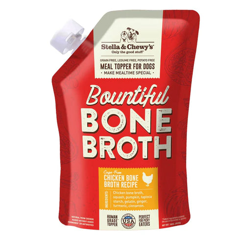 Stella & Chewy Bountiful Bone Broth Dog Food Topper - Cage Free Chicken - 16oz Easy Pour Pouch