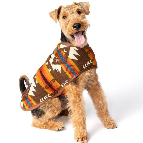 Chilly Dog Blanket Dog Coat - Medium - Southwest Brown