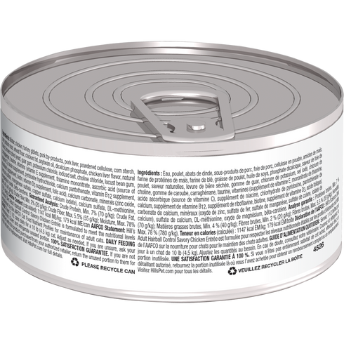 Hill's Science Diet Adult Hairball Control Wet Cat Food - Savory Chicken - 5.5oz Can