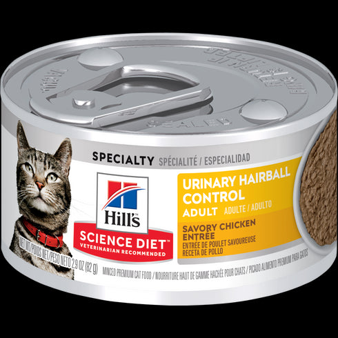 Hill's Science Diet Urinary Hairball Control We Cat Food - Chicken - 2.9oz Can