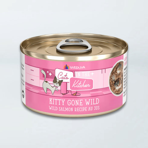 Weruva Cats In The Kitchen Kitten Wet Cat Food - Kitty Gone Wild Salmon Au Jus - 3oz Can