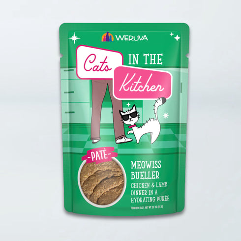 Weruva Cats in the Kitchen Pate Cat Food - Meowiss Bueller Chicken & Lamb - 3oz Pouch