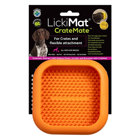 Klear Water Crate Mate Dog LickiMat - Orange