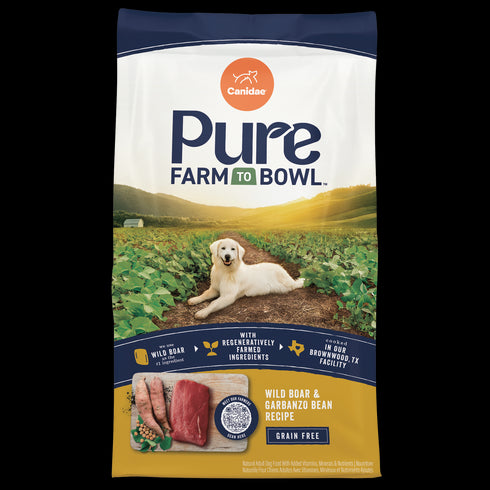 Canidae Pure Farm To Bowl Grain Free Dry Dog Food - Wild Boar & Garbanzo Bean - 22lbs Bag