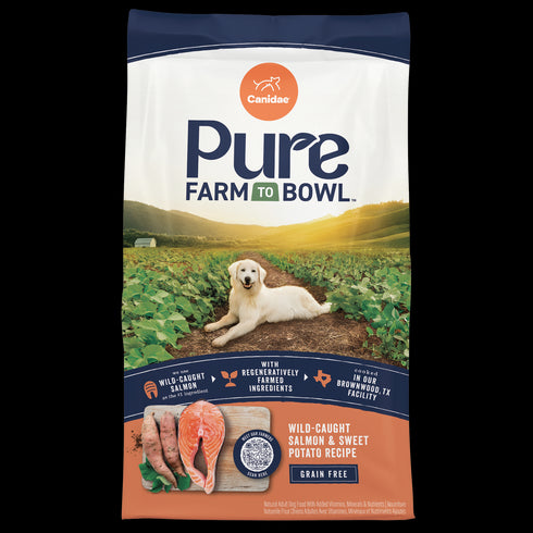 Canidae Pure Farm To Bowl Grain Free Dry Dog Food - Salmon & Sweet Potato - 22lb Bag
