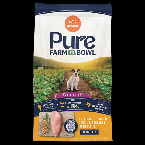 Canidae Pure Farm To Bowl Small Breed Grain Free Dry Dog Food - Free-Range Chicken & Lentil - 10lb Bag