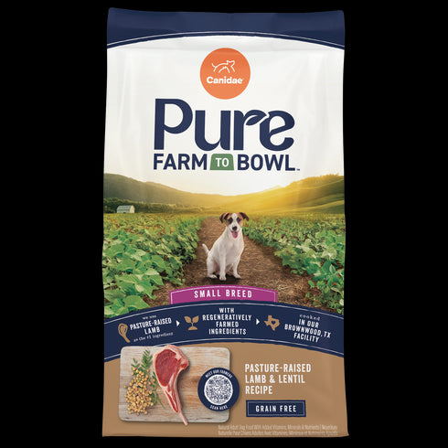 Canidae Pure Farm To Bowl Small Breed Grain Free Dry Dog Food - Pasture-Raised Lamb & Lentil - 4lb Bag