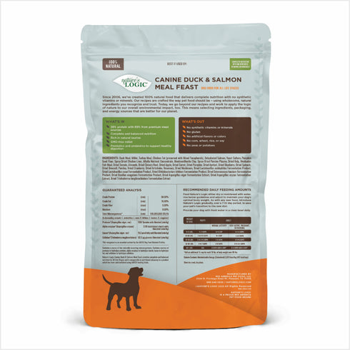 Nature's Logic Dry Dog Food - Duck & Salmon - 24.4lb Bag