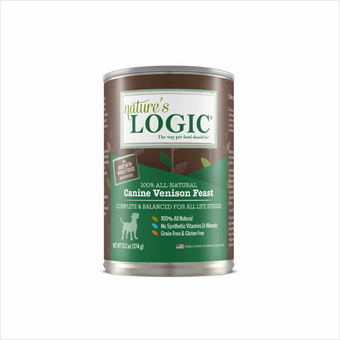 Nature's Logic Natural Wet Dog Food - Venison - 13.2oz Can