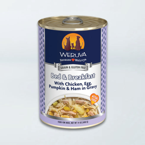 Weruva Classic Dog Wet Dog Food - Bed & Breakfast Chicken, Egg, Pumpkin & Ham in Gravy - 14oz Can