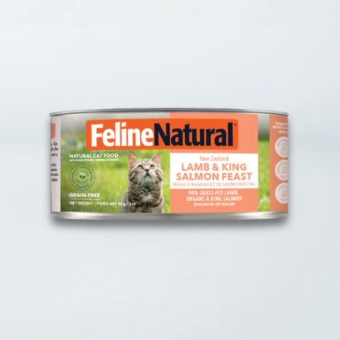 Feline Natural Wet Cat Food - Lamb & King Salmon - 6oz Can