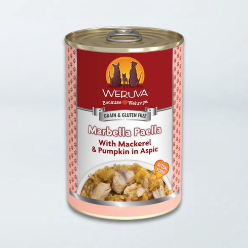 Weruva Classic Dog Wet Dog Food - Marbella Paella with Mackerel & Pumpkin in Aspic - 14oz Can