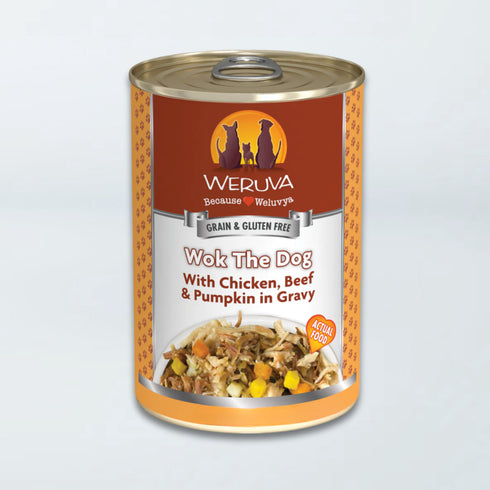 Weruva Classic Dog Wet Dog Food - Wok the Dog Chicken, Beef and Pumpkin in Gravy - 14oz Can