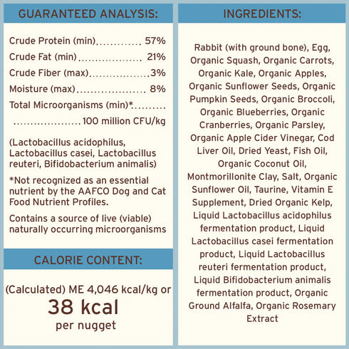 Primal Freeze Dried Nuggets Cat Food - Rabbit - 14oz Bag