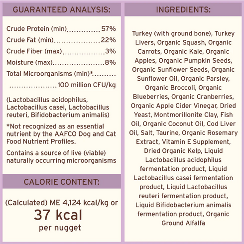 Primal Freeze Dried Raw Nuggets Cat Food - Turkey - 14oz Pouch