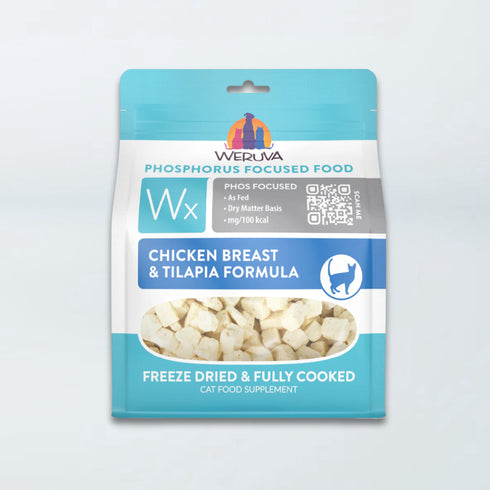 Weruza Wx Phos Focused Freeze Dried Cat Food - Chicken & Tilapia - 7oz Pouch
