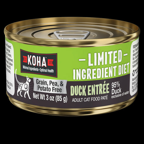 Koha Limited Ingredient Pate Wet Cat Food - Duck - 3oz Can