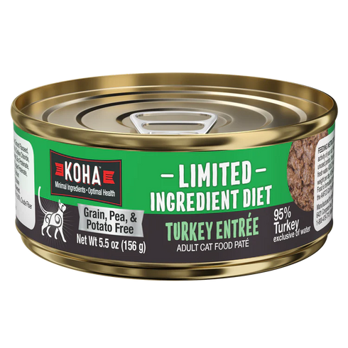 Koha Limited Ingredient Pate Wet Cat Food - Turkey - 5.5oz Can