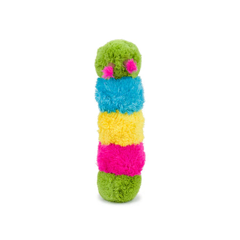 FabDog Fluffy Caterpillar Plush Dog Toy