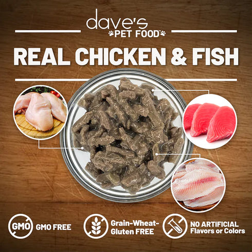 Dave's Pet Food Naturally Healthy Grain Free Shredded Wet Cat Food - Fisherman's Stew - 5.5oz