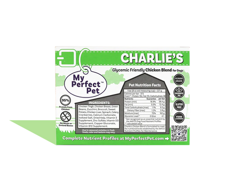 My Perfect Pet Charlie's Glycemic Friendly Gently Cooked Dog Food - Chicken - 4lb Bag