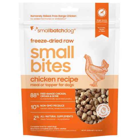 smallbatch Small Bites Freeze Dried Dog Food - Chicken - 20oz Bag