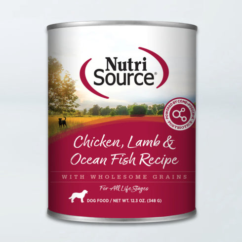 NutriSource Wet Dog Food - Chicken, Lamb, & Ocean Fish - 12.3oz