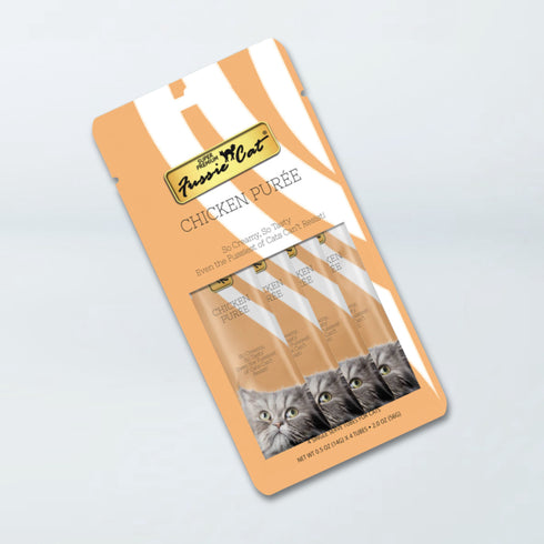 Fussie Cat Puree Lickable Cat Treats - Chicken - 4Pack