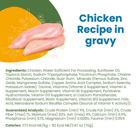 Almo Nature Classic Complete Wet Cat Food - Chicken Recipe in Gravy - 2.47oz Can