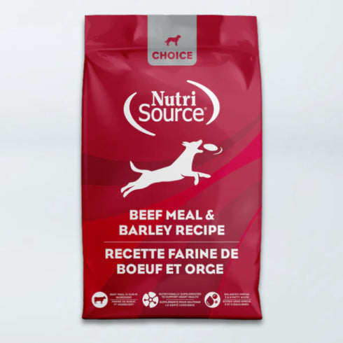 NutriSource Choice Dry Dog Food - Beef Meal & Barely - 5lb Bag