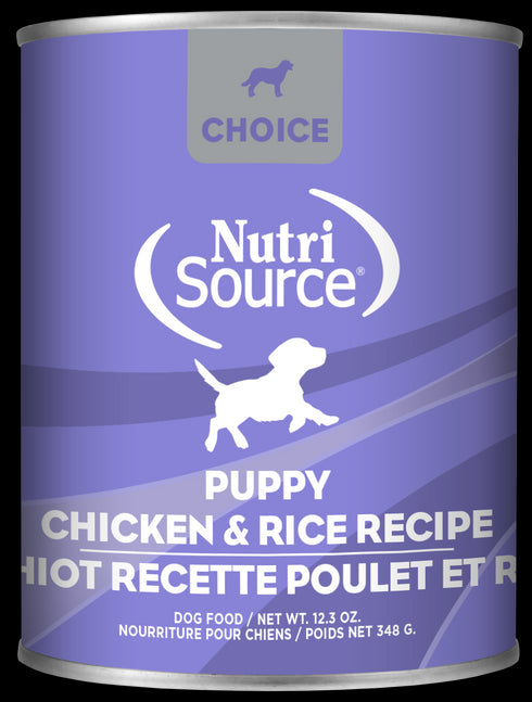 NutriSource Choice Puppy Pate Wet Dog Food - Chicken & Rice - 12.3oz Can
