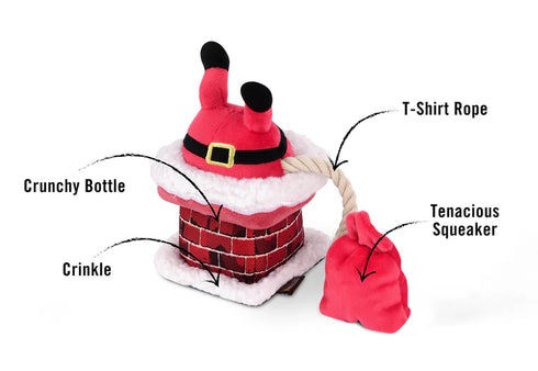 P.L.A.Y Merry Woofmas Clumsy Claus Dog Toy