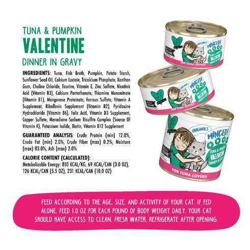 BFF Originals Minced Wet Cat Food - Tuna & Pumpkin Valentine - 10oz Can