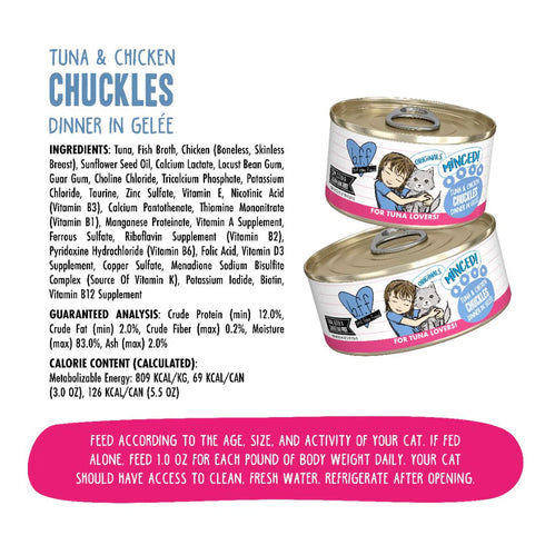 BFF Originals Minced Wet Cat Food - Tuna & Chicken Chuckles - 3oz Can