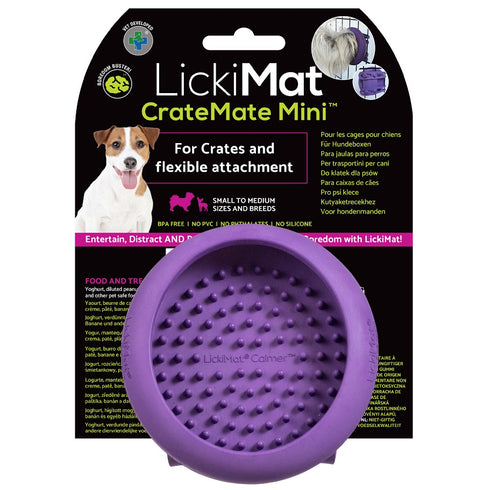 Klear Water Mini Crate Mate Dog LickiMat - Purple