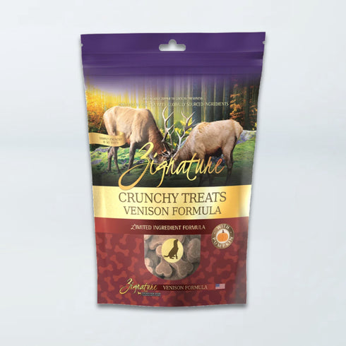 Zignature Ziggy Bars Dog Treats - Venison - 12oz Pouch