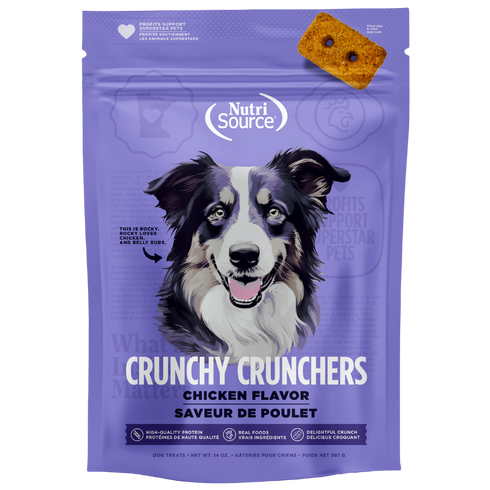 NutriSource Crunchy Crunchers Biscuit Dog Treat - Chicken - 14oz Pouch