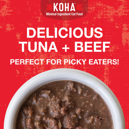 Koha Poke Bowl Wet Cat Food - Tuna & Beef - 3oz Pouch