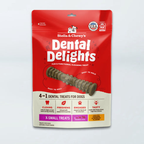 Stella & Chewy's Dental Delights Dog Treats - X-Small - 23 Count