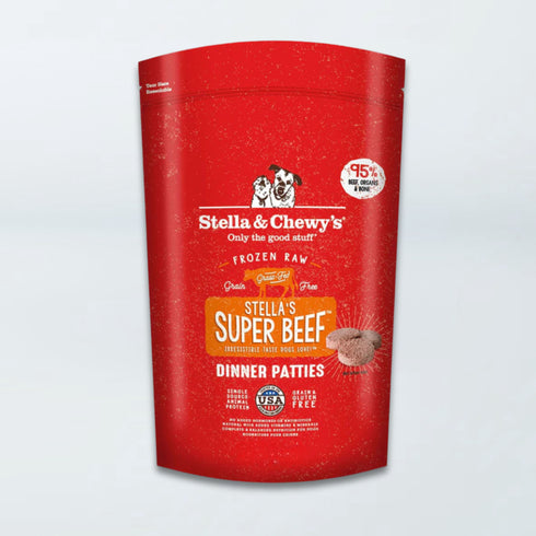 Stella & Chewy's Frozen Raw Dinner Patties Dog Food - Stella's Super Beef - 3lb Bag