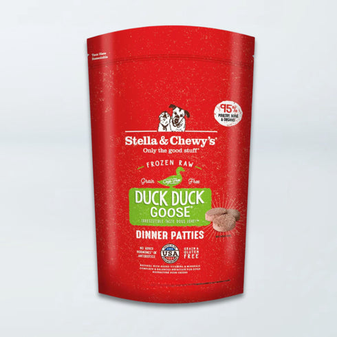 Stella & Chewy's Frozen Raw Patties Raw Dog Food - Duck Duck Goose - 3lb Bag