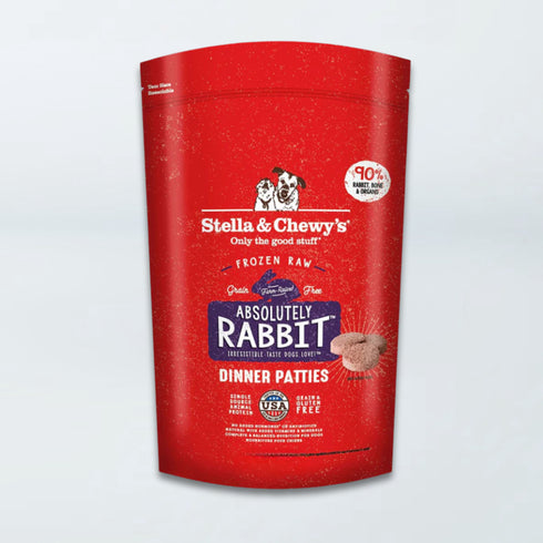Stella & Chewy's Frozen Raw Dinner Patties Dog Food - Absolutely Rabbit - 6lb Bag
