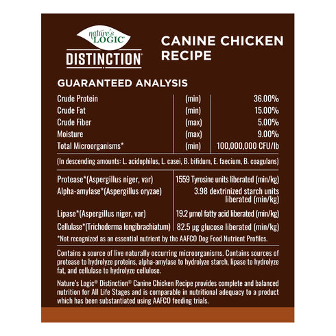 Nature's Logic Distinction Dry Dog Food - Chicken - 4.4lb Bag